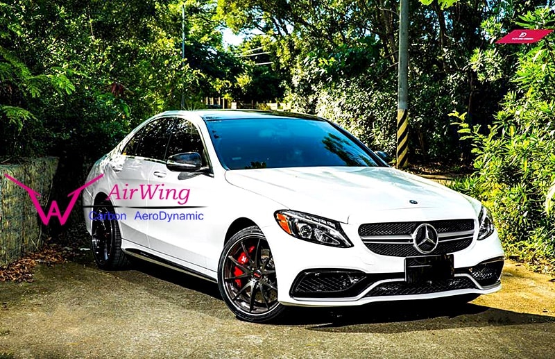 W205 C63 - AMG style Carbon side Skirt Insert 02
