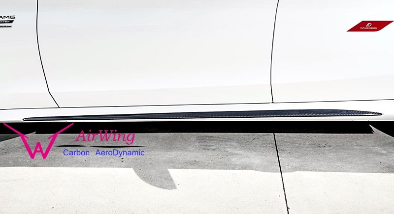 W205 C63 - AMG style Carbon side Skirt Insert 04