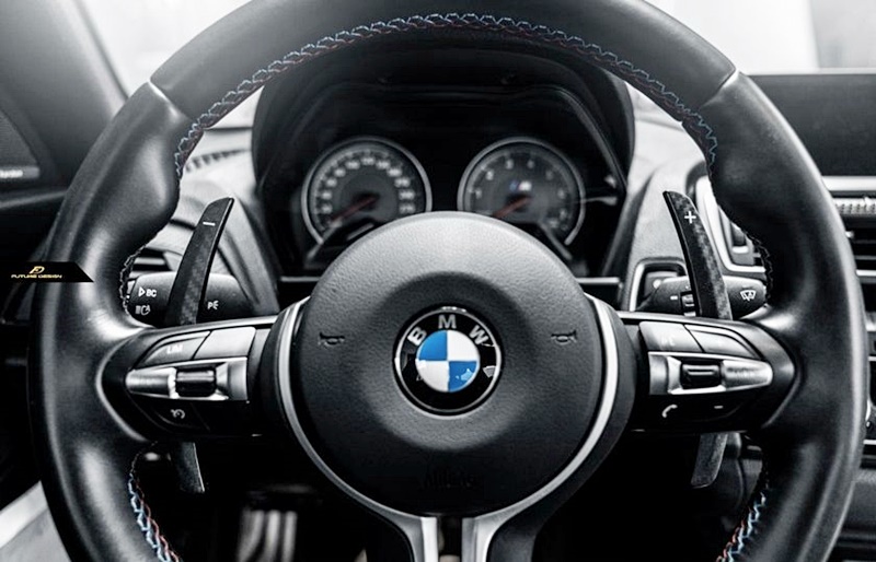 BMW F87 M2 M2C - Matt Carbon Steering Wheel Shift Paddle 01