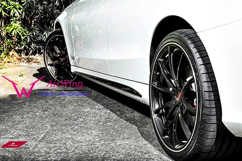 W205 C63 - AMG style Carbon side Skirt Insert 05