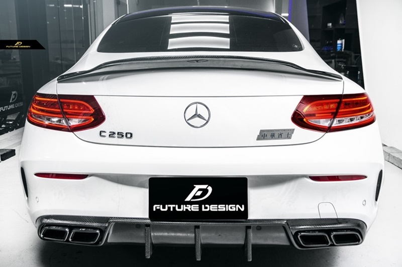 W205 C63 Coupe - PSM style Carbon Trunk Spoiler 02