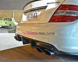 W204 C63 （20072011）- AirWing Big Fin style Carbon Rear Diffuser