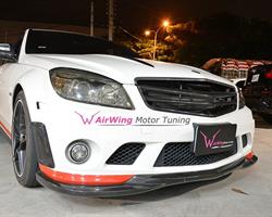 W204 C63 AMG 2007-2011  -  GODHAND style Carbon Front Lip Spoiler C63_AMG bumper
