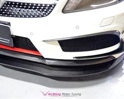 W176 - RV style Carbon Add-on Front lip spoiler